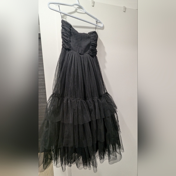1861 black midi tulle strapless dress WITH TAGS (read description)*** - Picture 6 of 14
